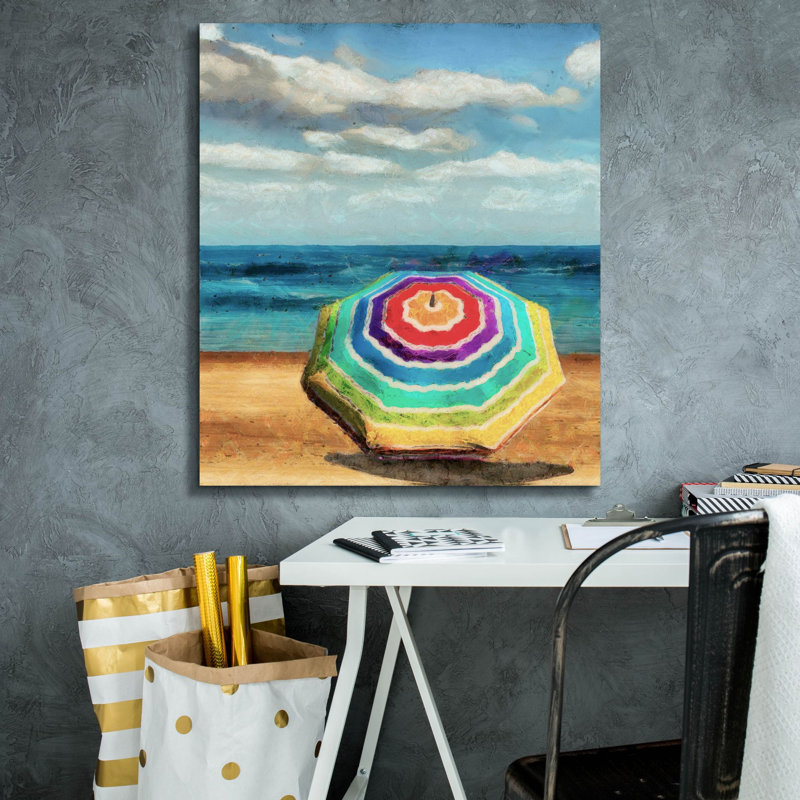 "Epic Graffiti" Beach Umbrella 1 "par Alonzo Saunders, art mural sur toile, 26 po x 30 po, H 30 po x l 26 po