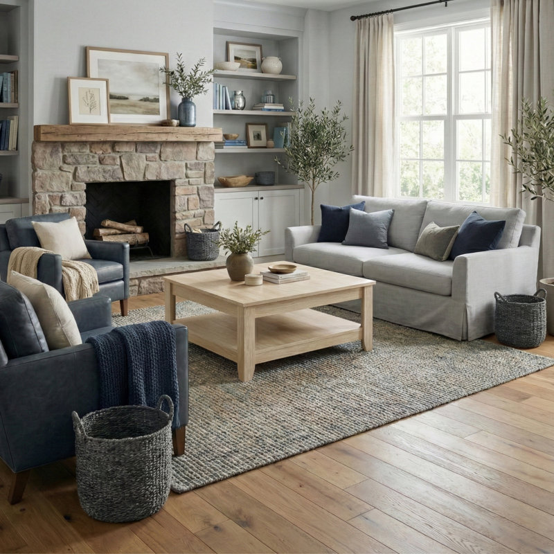 Weddel Basilico Coffee Table with Storage, Travertin