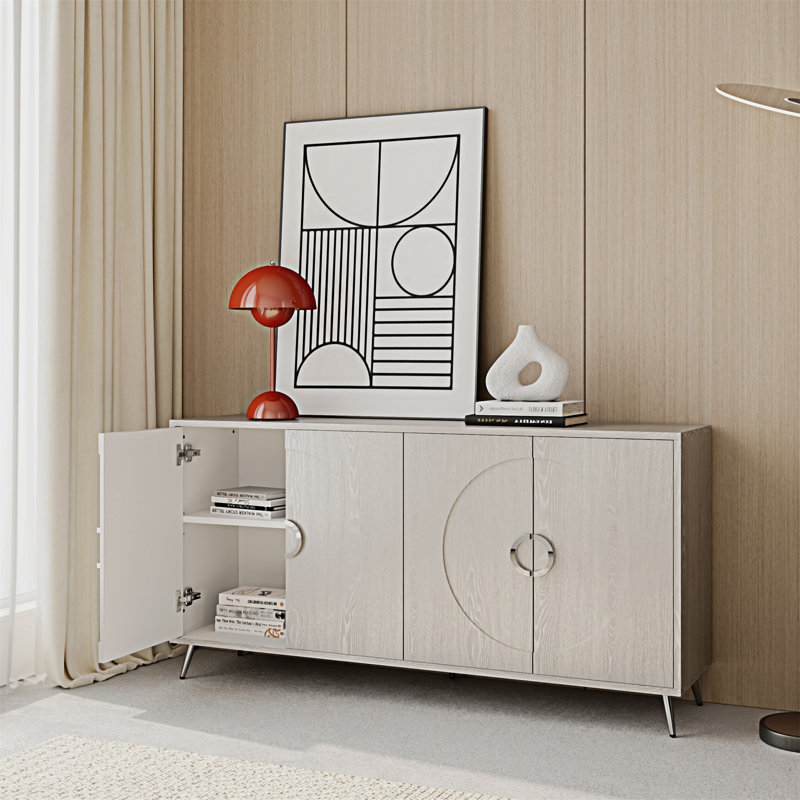 Armoire de rangement Buffet Modern, Champagne