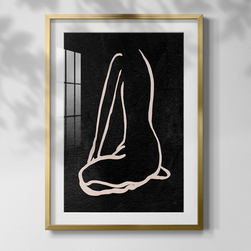 «Aegean Dream II», reproduction encadrée, Papier avec cadre doré, Blanc