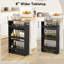 4-Tier Rolling Storage Cart Slim Kitchen Cart on Wheels with Open Shelves and Handle-1839960072