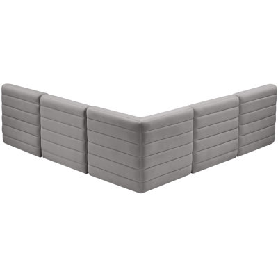 Enso Velvet L-Shaped Sectional Reversible