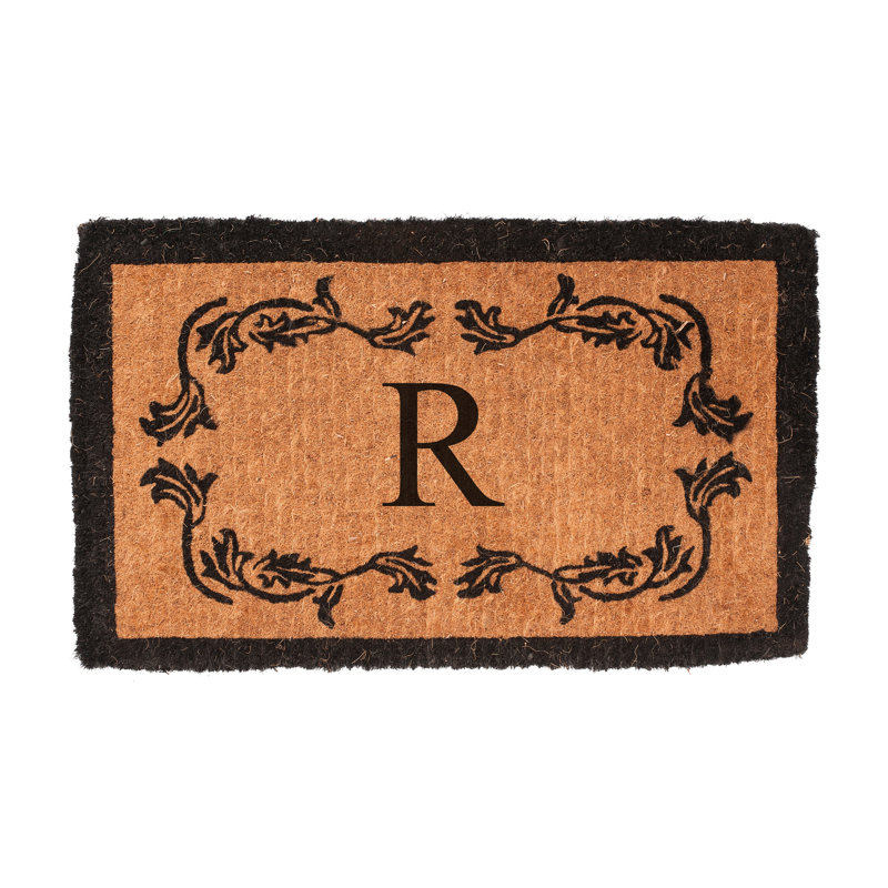 Balmer Floral Outdoor Doormat, Rectangle 2'6" x 4', R