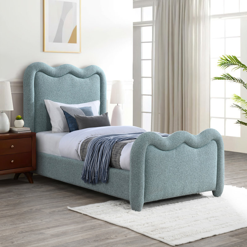 Gavin Chenille Fabric, Blue Chenille Fabric, Twin