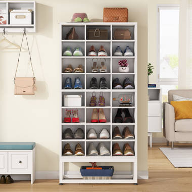 Shoe-In™ Large Space-saving Ecru Shoe Rack