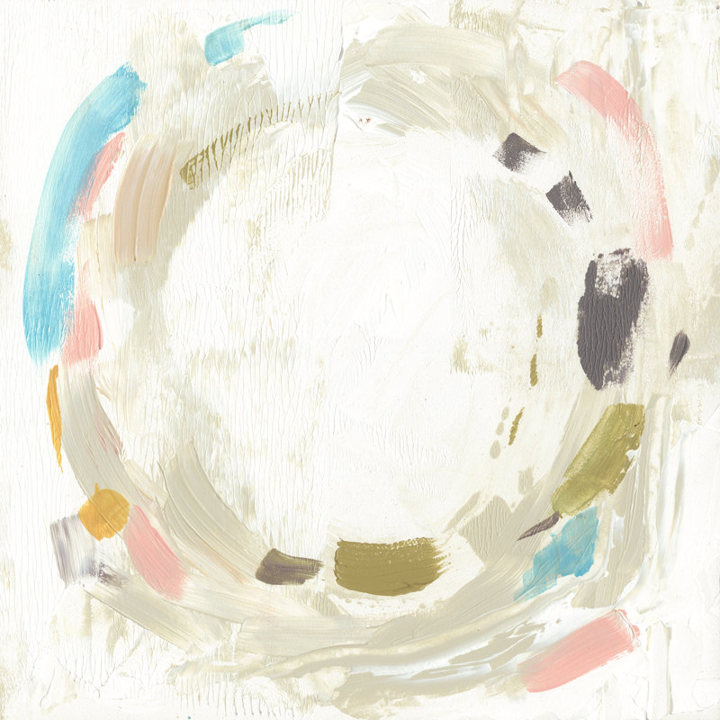 Pastel Wheel II by Jennifer Goldberger - Wrapped Canvas Painting, 76cm H x 76cm W