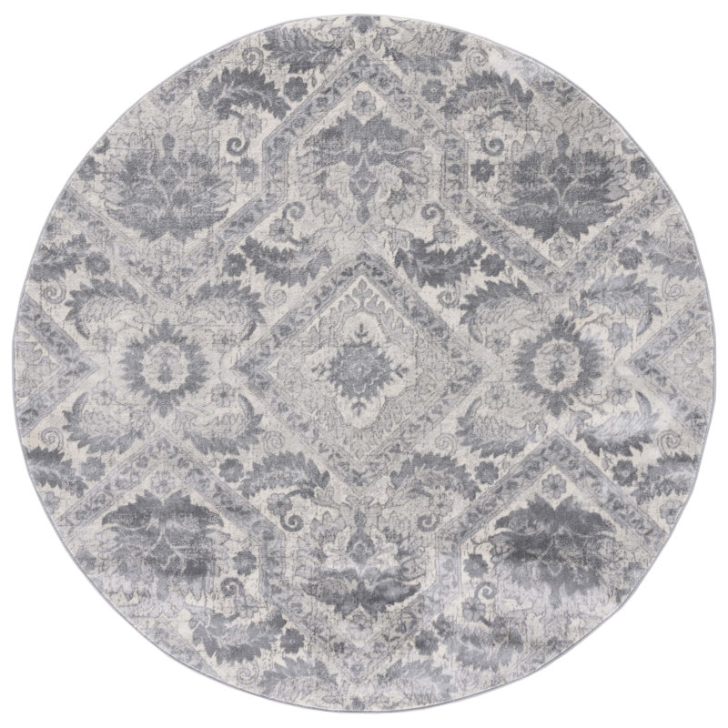 Tapis performance damassé Claudean, Rond 6 pi 7 po