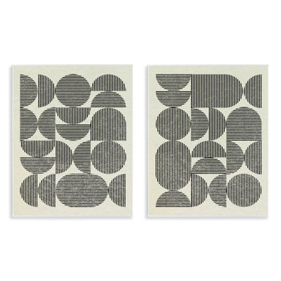 Ensemble de 2 plaques murales géométriques minimalistes modernes par Victoria Barnes