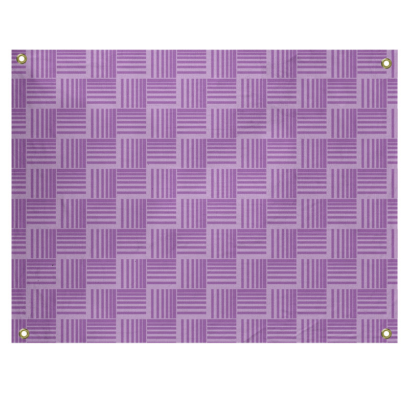 Tapisserie, H 59 po x l 80 po, Violet/blanc
