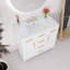 Meuble-lavabo sur pied 36 po blanc avec rangement polyvalent