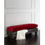 Repose-pieds en velours avec rangement Vintage