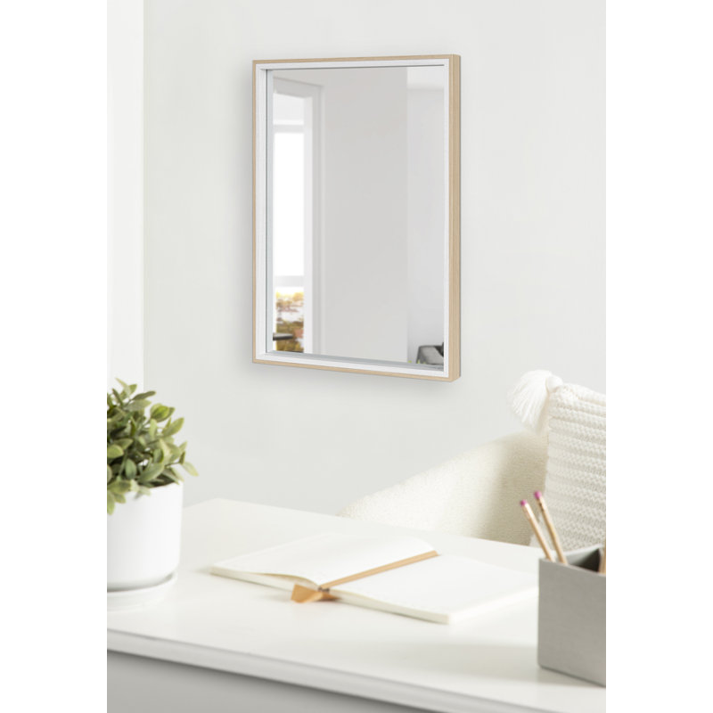 Swarthout Flat Mirror, White/Natural 