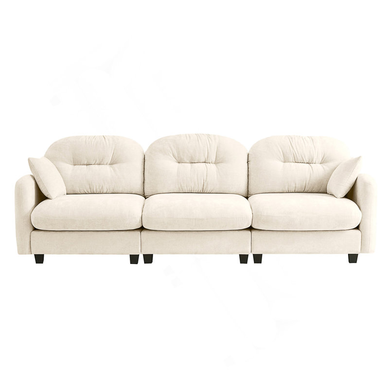 Three-Seate Modular Sectional Couch,Soft Chenille Fabric High-Density Foam,Tufted Cushion Backrest Design Ergonomic Design,Elegant Armrests