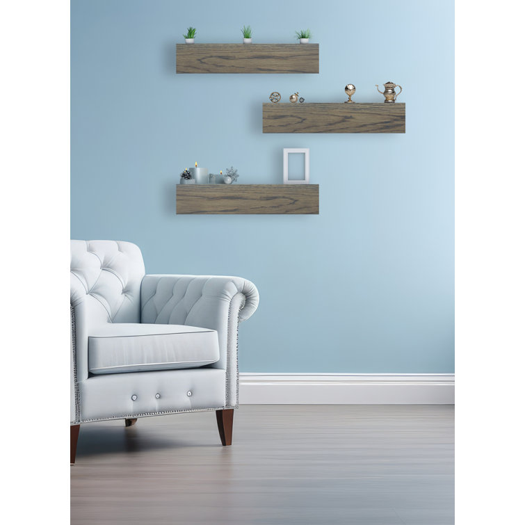 3 Piece Oak Floating Shelf