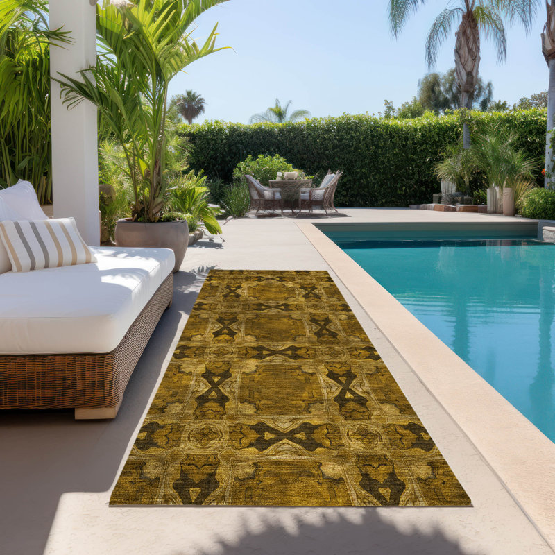 Tapis intérieur / extérieur Fondren, Tapis de couloir 2 pi 3 po x 7 pi 6 po
