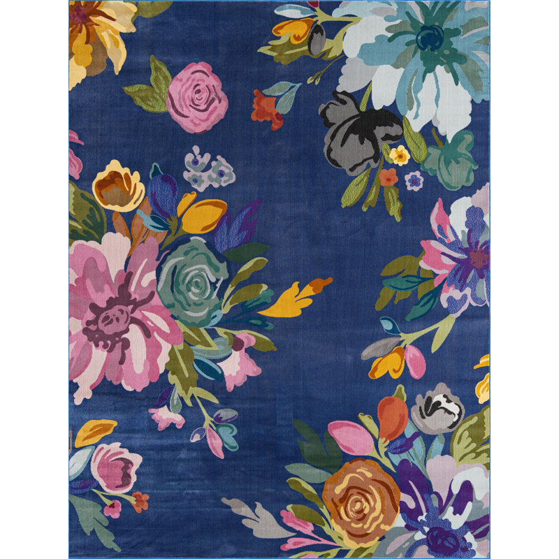 Floral Indoor Rug, Rectangle 7'10" x 10'
