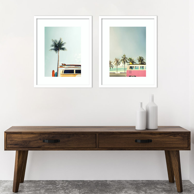 «Surf Bus - Set of 2» par Design Fabrikken, impressions murales encadrées