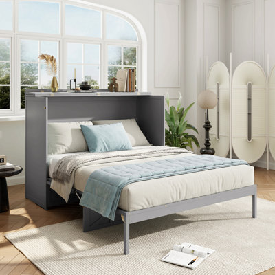 Grand lit escamotable avec grands tiroirs et USB