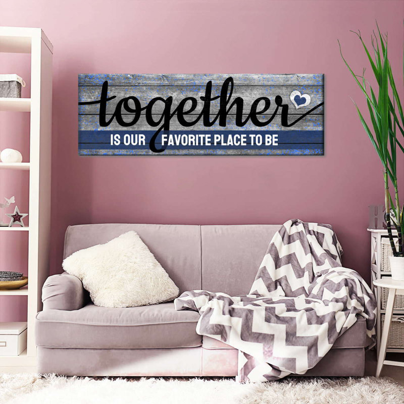 Citation de Together, H 15 po x l 45 po x P 1,25 po