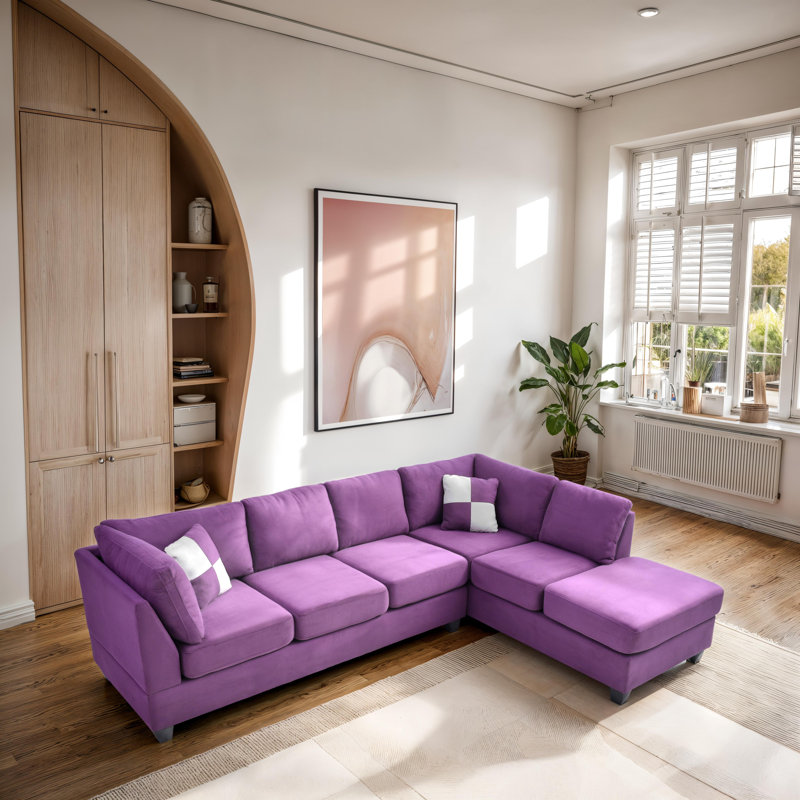 Canapé modulaire Harikleia, Tissu mauve