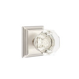 Privacy Old Town Clear Crystal Knob with Wilshire Rose