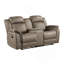 Causeuse inclinable double classique avec plateau de rangement Classic Sandy Brown