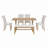 6-Piece Retro Rectangular Dining Table Set-2011355202