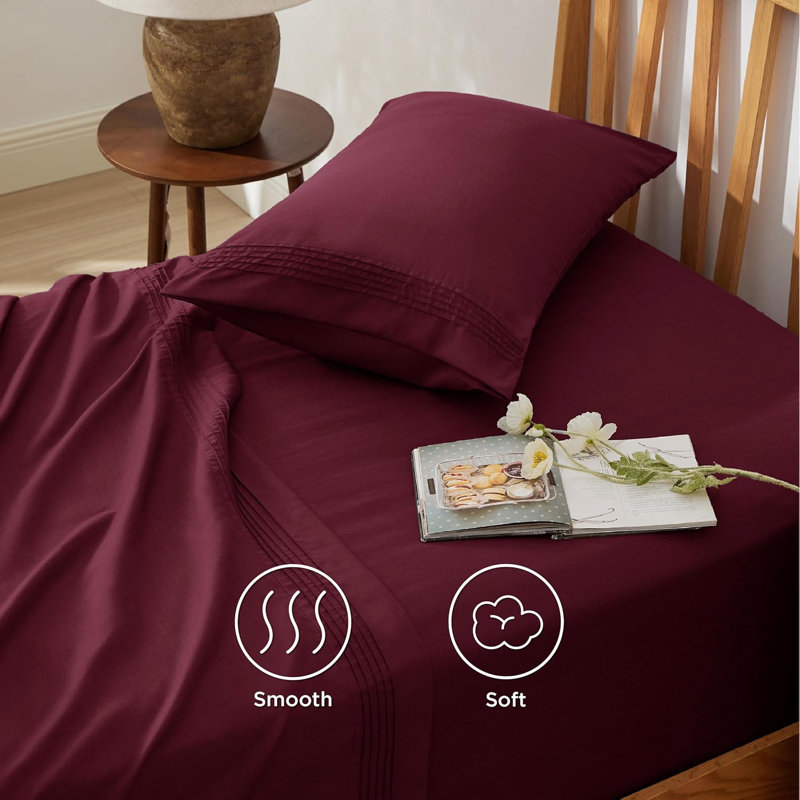Bedsure Deep Pocket Sheet Set - Fits Mattresses Up to 21 Inches Thick -  GentleSoft Bed Sheet set, Moisture Wicking, Soft & Cooling Bed Sheet & Pillowcases, Easy & Secure Fit