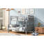 Lit superposé gris simple au-dessus de double avec rails pour un lit de chambre à coucher paisible, caractéristiques améliorées-818480591