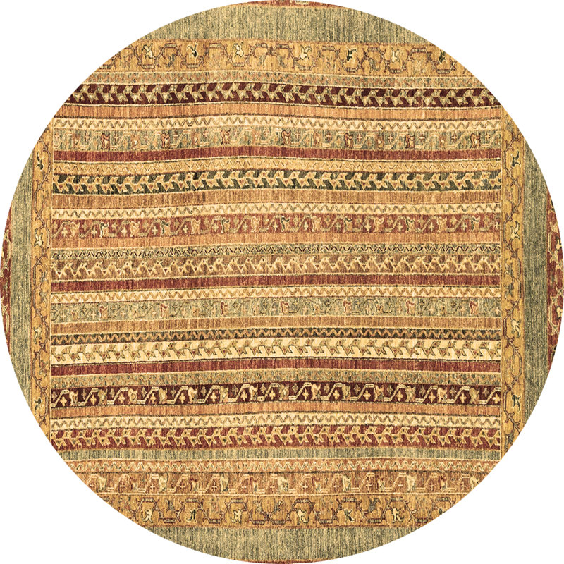 Kamylla Washable Ikat Indoor Rug, Round 8'