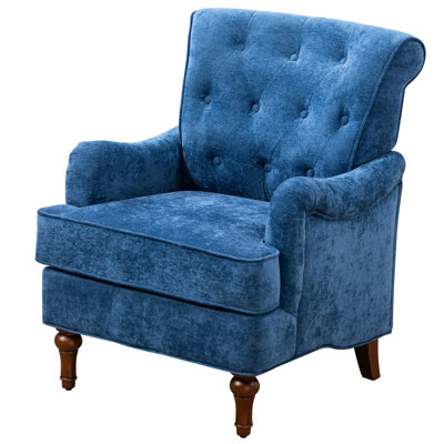 Chaise d'appoint avec revêtement bleu, coussin épais, pieds réglables, chaise rembourrée confortable, conception ergonomique, fabrication, rehausse le décor