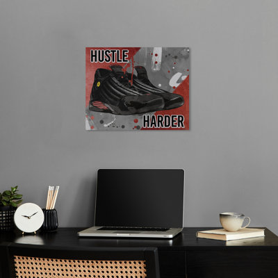 «Hustle Iconic Sneakers», impression de citations sur toile par Notoriart