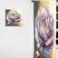 Rideau occultant à motif floral - 1 panneau mauve-112761550