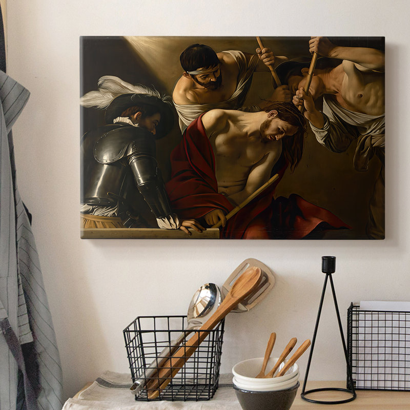 Le couronnement d'épines (version de Vienne) - Toile tendue Caravaggio-Gallery - c. 1603-1607, 8 x 12
