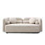 Canapé 2 places beige, élégant, capitonné, spacieux et confortable pour un canapé-lit de luxe familial, élégant et confortable