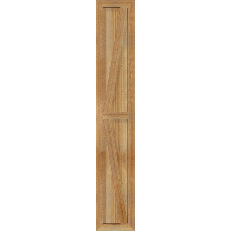 TimberCraft 5 3/8 "encadré avec panneaux n-lattes avec Z-Bar, cèdre rouge de l'Ouest, 10 3/4 po, 64 po