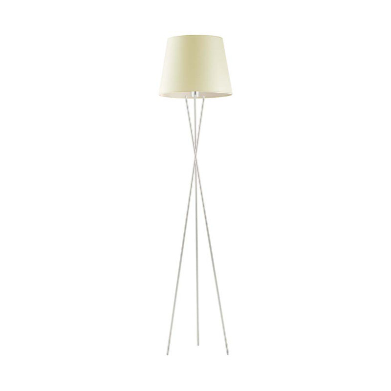 Arlaith 165cm Tripod Floor Lamp, Silver, Ecru