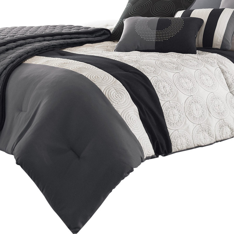 Anaegam Comforter Set, Queen Comforter + 6 Additional Pieces