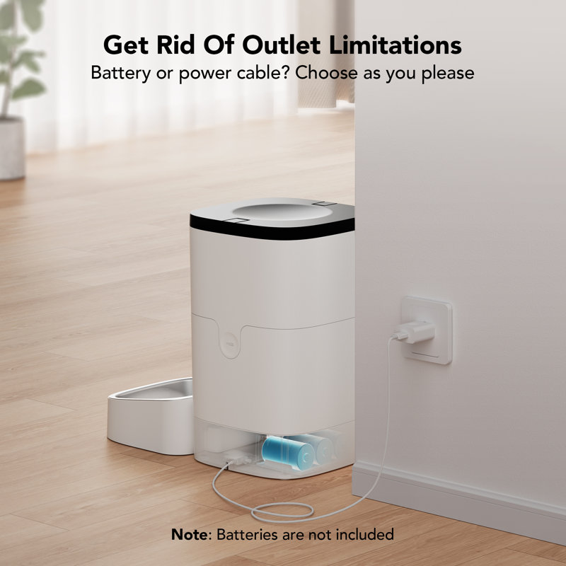 WiFi Automatic Pet Feeder with Stainless Steel Bowl, 4L
