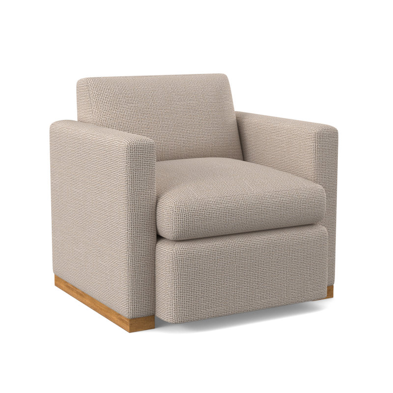 Ledger Swivel Lounge Chair, Amber, Maya Cyan Polyester Blend