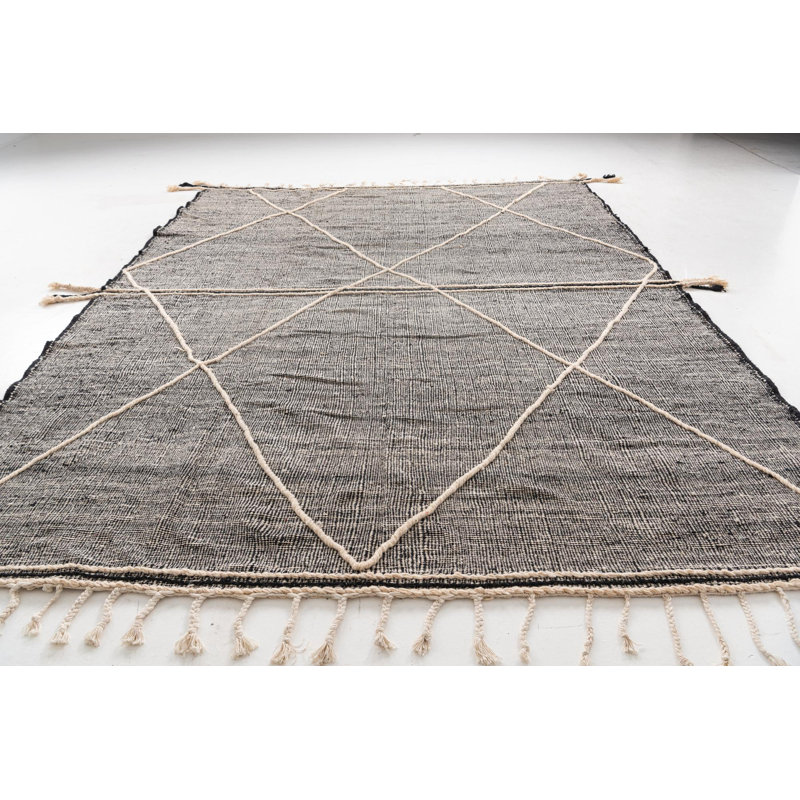 Tapis noir et blanc Orpheus