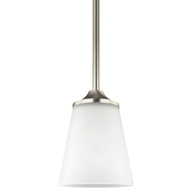 Hanford One Light Mini-Pendant from Generation Lighting , Brushed Nickel