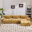 Combinaison modulaire, forme de joint en bambou, fauteuil, très grande compression et assise profonde en chenille 3 + 1 places (avec 3 coussins)-1675623915