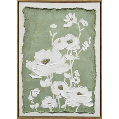Art mural encadré en bois foncé Blossom Serenity II - 20 po x 28 po