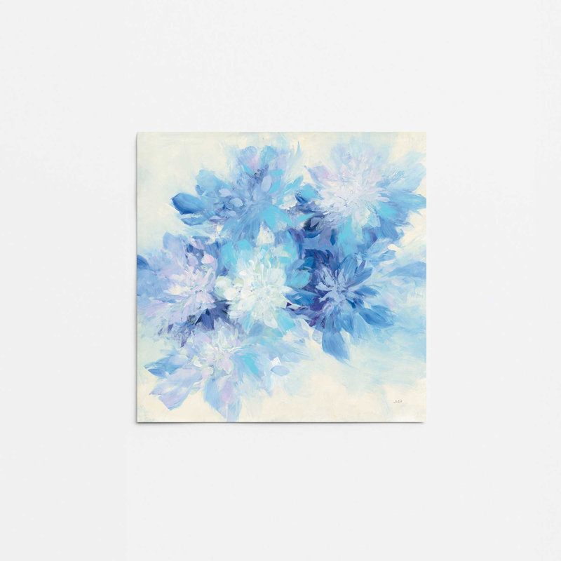 Motif de neige en fleurs, Sans cadre, papier, H 11 po x l 14 po