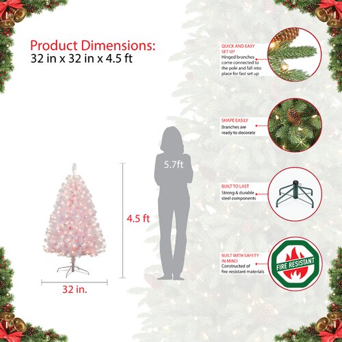 The Holiday Aisle® Lighted Christmas Tree & Reviews | Wayfair