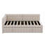 Structure de lit double pleine grandeur avec lit gigogne escamotable et lit de jour extensible en forme de L avec grilles-1522770543