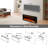 Mattalyn Powder Coated Electric Fireplace Insert with 5120 BTU-1043681922