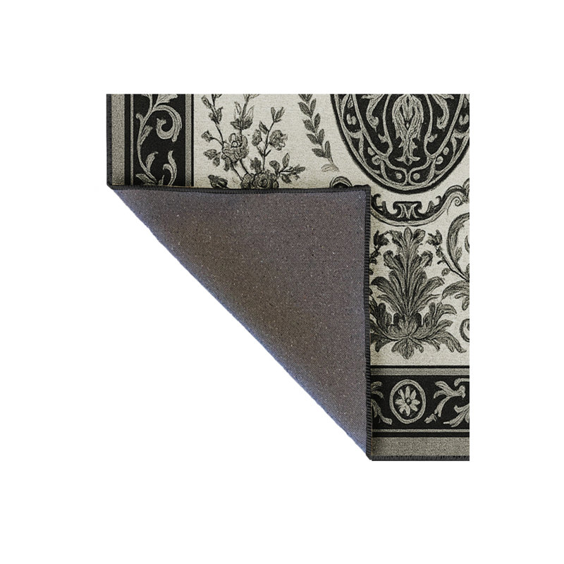 Tapis blanc tissé à motif lavable Mosso, 2 pi 6 po x 4 pi 11 po