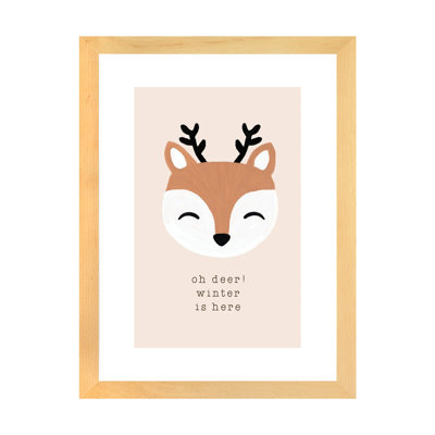 « Oh Deer Winter is here » par Orara studio-impression d’art textuel